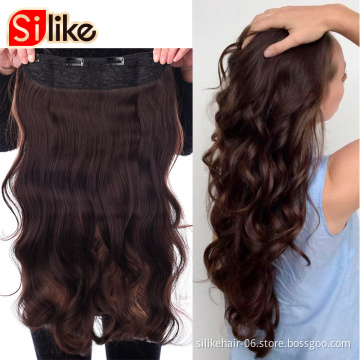 Clip In Hair Extensions Synthetic Wavy 24 inch 190G Premium Heat Resistant Hair